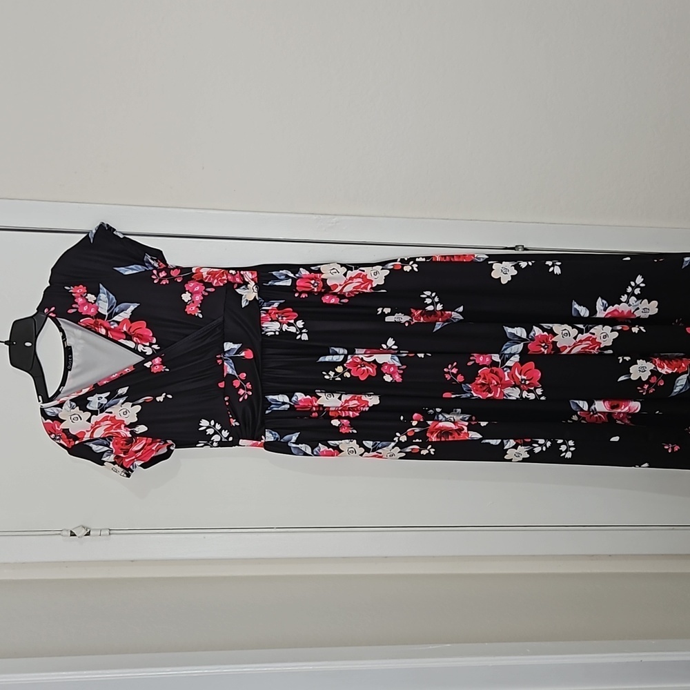 Ouges Women's Floral Dress, Full Length With Side… - image 3